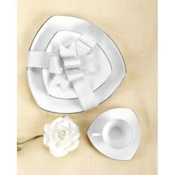 ΣΕΤ ΠΑΣΤΑΣ 7ΤΜΧ ΛΕΥΚΟ ΜΕ ΠΛΑΤΙΝΑ TRIC 35.001.35