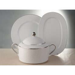 ΕΤΑΖΕΡΑ 2ΠΛΗ ΛΕΥΚΟ-ΠΛΑΤΙΝΑ POLO/PL 34.001.73