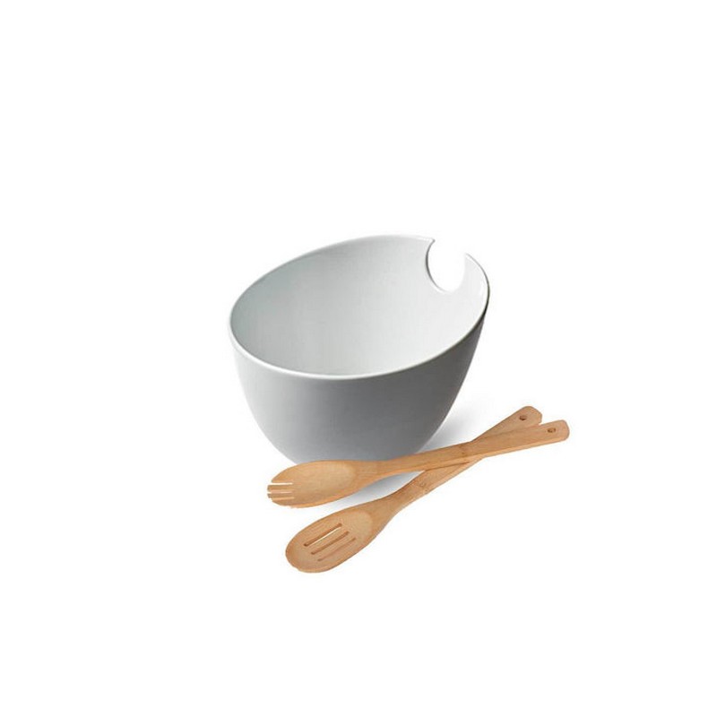 ΣΑΛΑΤΙΕΡΑ ΛΕΥΚΗ 24X20CM BIG BAMBOO WHITE 26.000.91 - Inart Είδη σπιτιού και διακόσμησης ΣΑΛΑΤΙΕΡΑ ΛΕΥΚΗ 24X20CM BIG BAMBOO WHITE 26.000.91