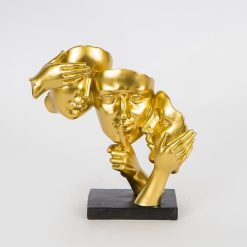 ΓΛΥΠΤΟ 3 ΠΡΟΣΩΠΑ ΧΡΥΣΟ ΜΑΤ 21x10Χ21,5cm 75227062