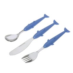 ΣΕΤ ΠΑΙΔΙΚΟ ΜΑΧΑΙΡΟΠΗΡΟΥΝΟ BLUE SHARK 45.100.158 - Inart Είδη σπιτιού και διακόσμησης Inart Είδη σπιτιού και διακόσμησης -