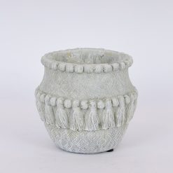 ΒΑΖΟ ΓΚΡΙ-ΛΑΔΙ ΜΕ ΚΡΟΣΣΙΑ 16.5Χ16.5Χ14cm 75220314