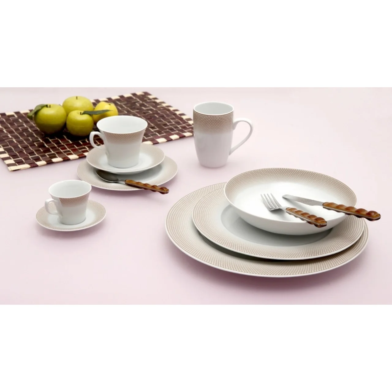 ΣΕΤ ΠΑΣΤΑΣ 7ΤΜΧ ΛΕΥΚΟ-ΚΑΦΕ BONITO BRΟWN 24.450.35 - Inart Είδη σπιτιού και διακόσμησης ΣΕΤ ΠΑΣΤΑΣ 7ΤΜΧ ΛΕΥΚΟ-ΚΑΦΕ BONITO BRΟWN 24.450.35 - Image 2