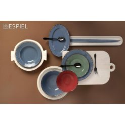 ΠΙΑΤΟ ΦΡΟΥΤΟΥ ΣΕΤ 6ΤΜΧ ΓΑΛΑΖΙΟ-ΚΑΦΕ Δ19ΕΚ TLZ103K6 - Inart Είδη σπιτιού και διακόσμησης ΠΙΑΤΟ ΦΡΟΥΤΟΥ ΣΕΤ 6ΤΜΧ ΓΑΛΑΖΙΟ-ΚΑΦΕ Δ19ΕΚ TLZ103K6 - Image 3