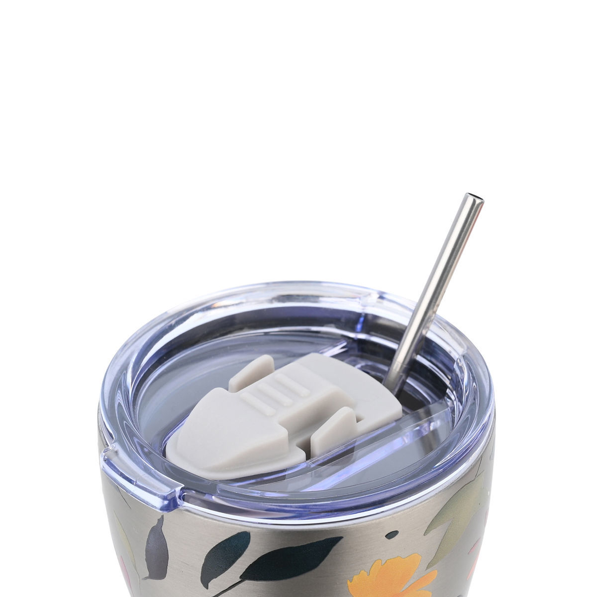 ΘΕΡΜΟΣ 350ml SILVER BOTANIC 01-31787 - Inart Είδη σπιτιού και διακόσμησης ΘΕΡΜΟΣ 350ml SILVER BOTANIC 01-31787 - Image 3