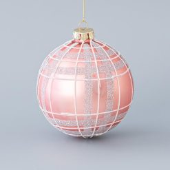 ΜΠΑΛΑ ΡΟΖ-ΑΣΗΜΙ GLITTER Δ10cm 60045077