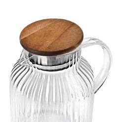 ΚΑΝΑΤΑ 1300ml ΜΕ ΞΥΛΙΝΟ ΚΑΠΑΚΙ 01-36782 - Inart Είδη σπιτιού και διακόσμησης ΚΑΝΑΤΑ 1300ml ΜΕ ΞΥΛΙΝΟ ΚΑΠΑΚΙ 01-36782 - Image 3