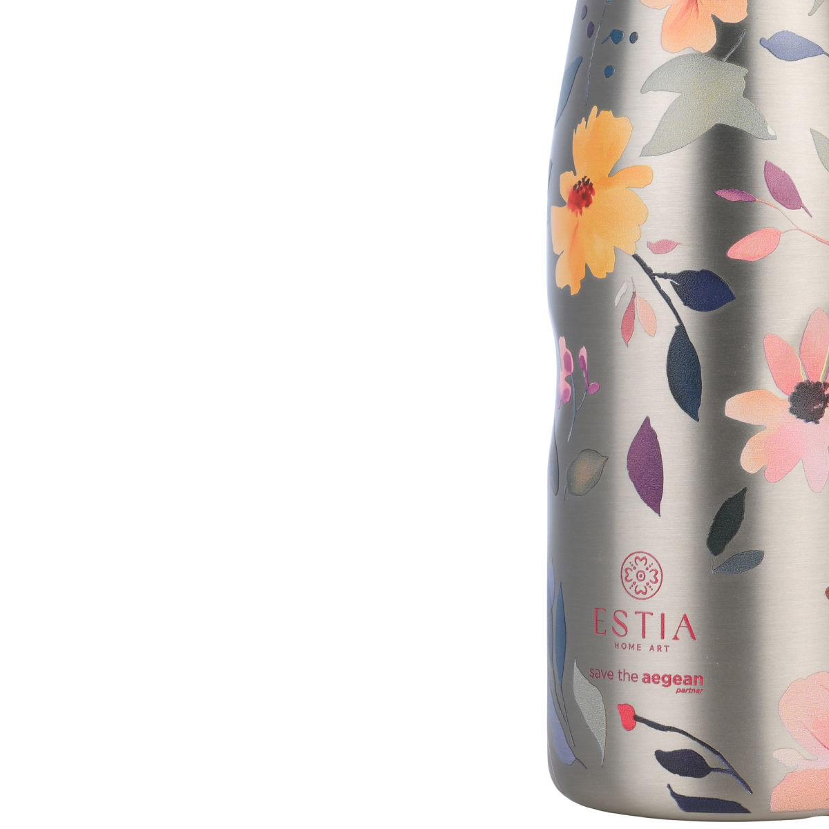ΘΕΡΜΟΣ 500ml SILVER BOTANIC 01-31633 - Inart Είδη σπιτιού και διακόσμησης ΘΕΡΜΟΣ 500ml SILVER BOTANIC 01-31633 - Image 2